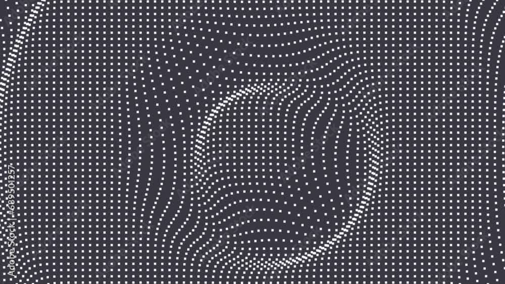 Poster digital grid with wrapping sphere perturbing