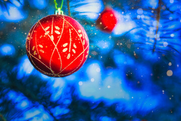 Christmas Tree Decoration - Winter - Holiday - Background - Mood - Bokeh - Blurred - Lights -...