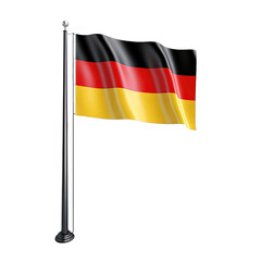 Flag Germany with Pole