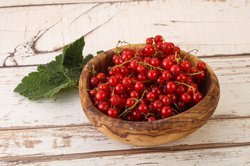 Ripe sweet organic red currant heap