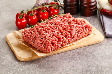 Raw minced beef uncooked meat