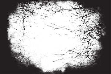 black grungy texture on white background vector illustration overlay monochrome grungy background