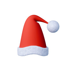 santa claus hat isolated , 3d render