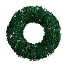 christmas wreath isolated , 3d render