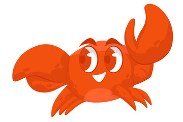 Cute Crab Character Design Illustration