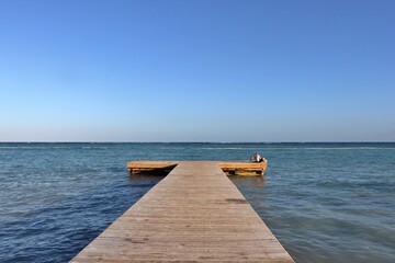 wooden pier on the sea