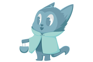 Cute Halloween Animal Character Design Illustration