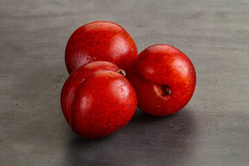 Fototapeta na wymiar Ripe sweet juicy red plum