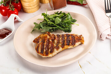 Delicous grilled pork meat steak