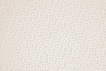Ornamental seamless Islamic pattern background with paper cut style vector illustration