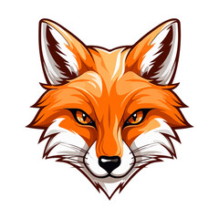 Fox head mascot logo illustration, generative ai