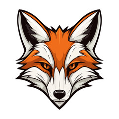 Fox head mascot logo illustration, generative ai