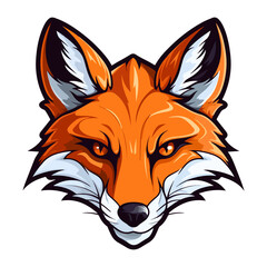 Fox head mascot logo illustration, generative ai