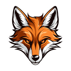 Fox head mascot logo illustration, generative ai