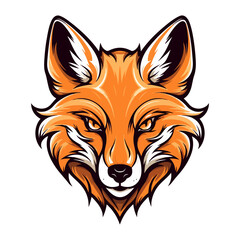 Fox head mascot logo illustration, generative ai