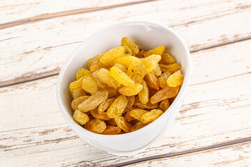 Yellow raisin - dry grape berries