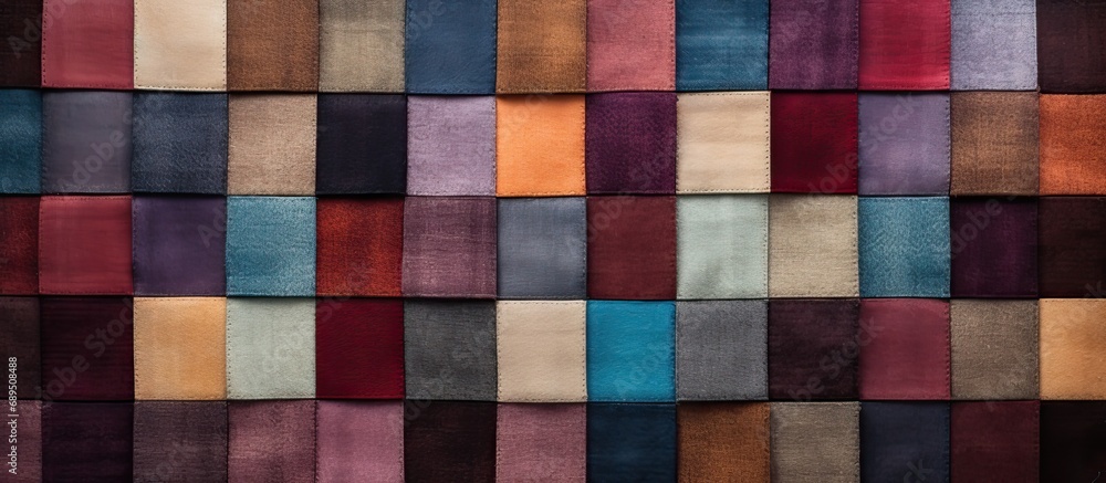 Poster background with squared textile texture