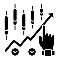 Market vector icon on glyph
