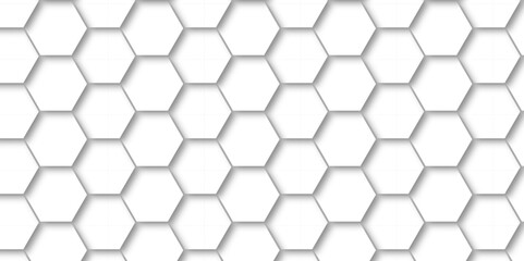 Abstract hexagons White Hexagonal Background. Luxury honeycomb grid White Pattern. Vector Illustration. 3D Futuristic abstract honeycomb mosaic white background. geometric mesh cell texture.