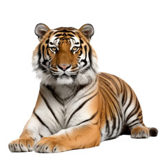 tiger looking isolated on white