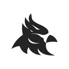 Cardinal Bird Logo template Isolated. Brand Identity. Icon Abstract Vector graphic