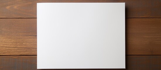 Mockup of a blank white flyer brochure booklet being held and shown by a person, with clear offset paper for presentation.