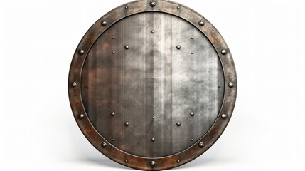 Round metal shield - obrazy, fototapety, plakaty