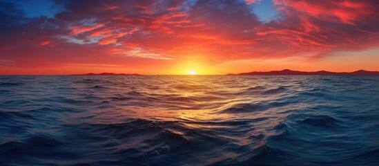 Fototapeta na wymiar Gorgeous sunset above the sea.