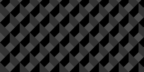 Seamless geometric pattern grid backdrop triangle abstract background. Abstract cubes geometric tile and mosaic wall or grid backdrop hexagon technology. Black and gray geometric block cube structure.