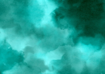 緑の不穏な雲のイメージのテクスチャ