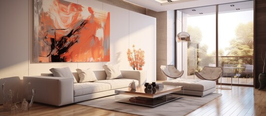 Contemporary interior for the living room.