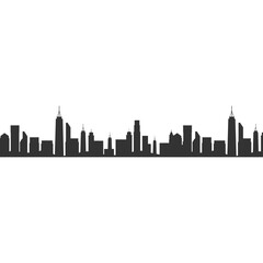 Obraz premium City Buildings Landscape Silhouette