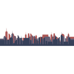 Obraz premium City Buildings Landscape Silhouette