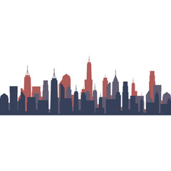 Obraz premium City Buildings Landscape Silhouette