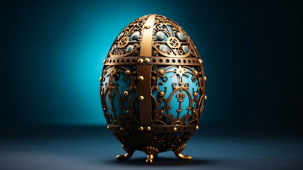 Steampunk metallic easter egg