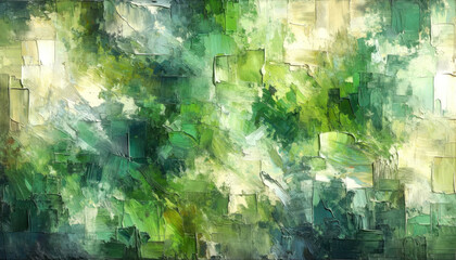 Abstract green watercolor painted background texture with dark green and white colors. Generative ai.