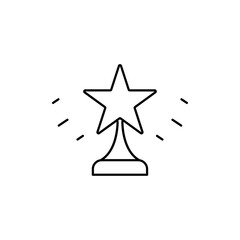 Exquisite Awards and Bonuses Vector Icons Set - Modern Thin Line Illustrations for Success and Recognition! Discover a collection of editable icons, including Cups, Awards, Medals, Diplomas, Champion,