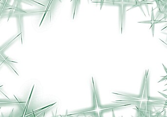 Pastel green star frame background for design 