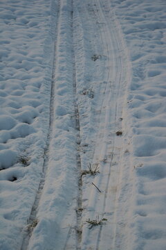 Spuren in Eis und Schnee