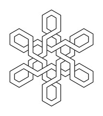 abstrakte Schneeflocke