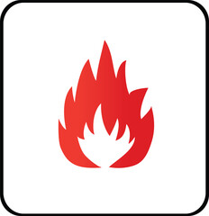 Flammable symbol for package signs 