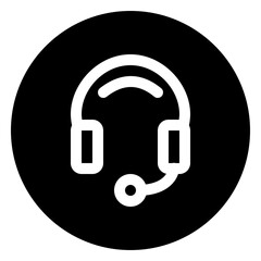 headset glyph icon