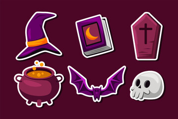 Set Collection of Halloween Sticker