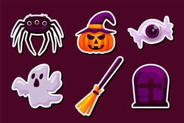 Set Collection of Halloween Sticker