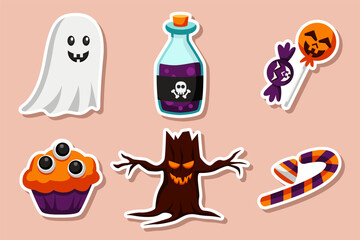 Cartoon Halloween Sticker Set Collection