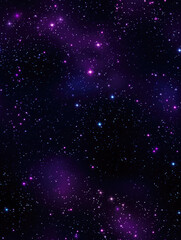 An abstract depiction of deep space with a myriad of stars scattered across a dark expanse. A seamless repeating tile.