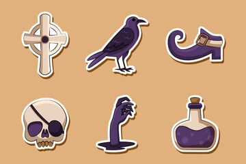 Set Collection of Halloween Sticker