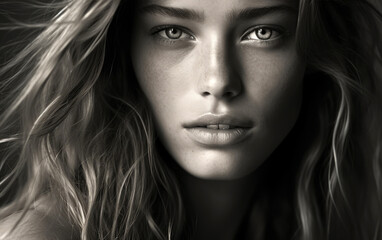 Fototapeta premium Natural beauty and flawless of a young woman features without any makeup