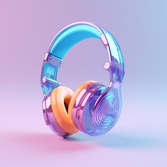 a pair of colorful headphones