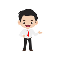 vector cute job poses cartoon